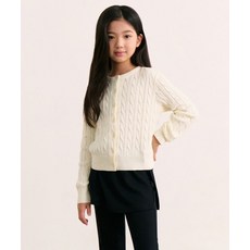 무신사 스탠다드 MUSINSA STANDARD KIDS 코튼 케이블 라운드 넥 가디건 [크림] MKDWCZX64-CR 379799