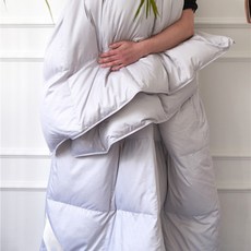 호텔용 백오리털 거위털 겨울 이불 두꺼운 싱글 더블 봄가을 겨울용 오리털이불 거위털이불 구스이불 가벼움 펀안함 통기성 부드러움 숙면 깊은수면, 라이트그레이