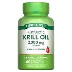 Nature's Truth 磷蝦油 1000mg 軟膠囊, 1個, 60錠