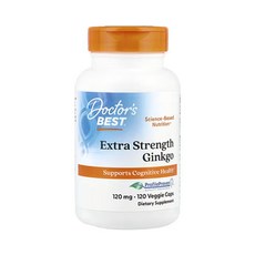 닥터스베스트 엑스트라 스트랭스 징코 은행 120mg 120베지캡슐, 1개, 120정