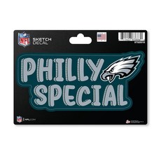 148571 Rico Industries NFL 풋볼 캐롤라이나 팬서스 빈티지 룩 4\" X 6\" 데칼, 필라델피아 이글스