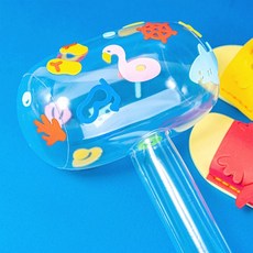 PVC 투명 뿅망치 꾸미기 여름 바다 캠핑 돌봄 방과후 수영장 풍선 공 물놀이 소리나는 장난감, 투명뿅망치, 1개