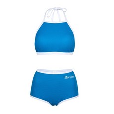 수영복여성 홀터넥 와플 비키니 딥블루 RNLS2F305DB