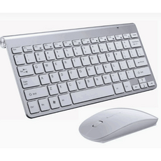 無線鍵盤滑鼠套裝，輕巧便攜簡約設計，舒適握感穩定連接, 銀色, K908, 方標鍵