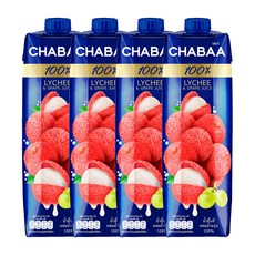 CHABAA 啜吧 荔枝葡萄汁, 1L, 4瓶
