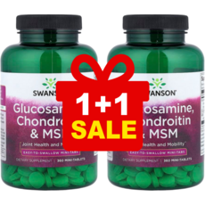 스완슨 글루코사민 콘드로이친 MSM 360 Mini 정, 360정, 2병