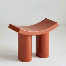 현관 의자 스툴 신발신는, 1개, 브라운레드 LPG보강소재