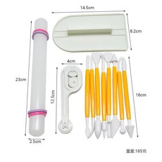 烘培工具套裝 翻糖蛋糕餅乾模具 擀麵杖組, 1個