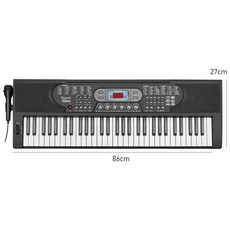 전자 오르간 성당 예배용 건반 패키지 연습실용 연습용, 1개, 확대형 1단계 블랙, 5 + 헤드폰 커버 스탠드