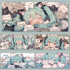하츠네 미쿠 마우스패드 90cm*40cm*3mm, 1개, 344