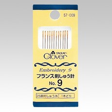 可樂牌 Clover 法國 刺繡針 NO.9 手縫針 刺繡 可樂牌 原廠貨 針 57-009 57009, 1個