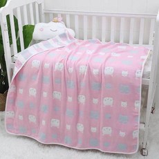 유아 목욕 수건 순수한 면 신생아 아기 덮개 담요 어린이 목욕 어린이 흡수 6 층 거즈 아기 목욕 수건, 고양이 가루, 1개