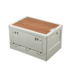 折疊收納箱 【露營中毒本鋪】 露營用品 承重30kg 堆疊擺設, 1個, 50L 灰白(新款)