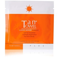 탄타월 셀프-탠 타월렛 포 페이스 & 바디 플러스, 1개, 75ml