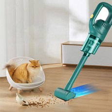 휴대용 무선 진공 청소기 2 in 1 자동차용 가정용 캠핑용 강력 소형 다용도 C타입, 녹색