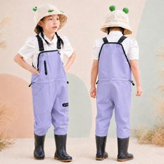 스토리원 키즈 해루질 갯벌 체험 아동 낚시 가슴 장화 U-KIDSH011, 190, 퍼플 190, 퍼플