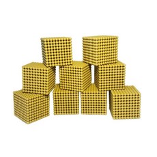 골든 비즈 재료 플라스틱 천 백 수학 장난감 교육 장비 조기 학습 도구, 9x Cube