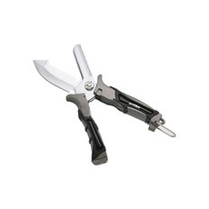 PROBLUE KN-7777B 不鏽鋼二合一剪刀式潛水刀 水尖刀/水平刀 潛水安全工具 堅固耐用, 尖頭