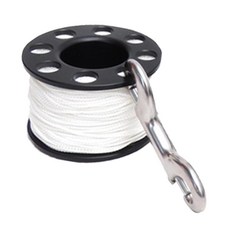 GHSHOP 헤비 듀티 스쿠버 다이빙 릴 라인 장비 다이빙 물 스풀 카약, 스테인레스 스틸, 검은색