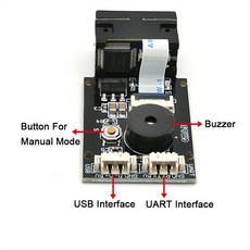 GM65 USB 유선 바코드 스캐너 1D 리더 QR 모듈 CMOS 버저 (케이블 UART 포함), Bla