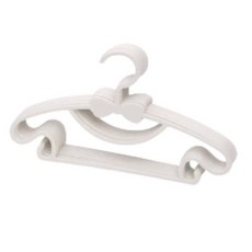 簡約蝴蝶結造型衣架，輕巧耐用，保護衣物，提升衣櫃收納美感, 白色, 5個