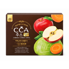 굿픽샵 코스트코 CCA 양배추 당근 사과주스 NFC 100% 착즙주스 120ml 20포 건강음료+고급사탕증정, 20개