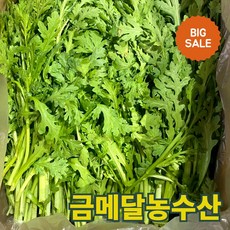 새벽경매 금메달농수산 대용량 국내산 쑥갓, 1개, 4kg