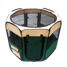 하우스 강아지 텐트 동굴집 반려견 애견 중형견 캠핑용 조립식, 1개, 그린 울타리