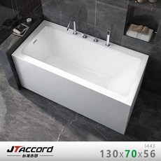 JTAccord 台灣吉田 1443 厚邊款無接縫壓克力獨立浴缸 170x75x56, 1個
