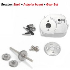 112 RC 자동차 크롤러 MN 모델 MN82 MN78 MN99S MN168 MN98 370 모터 업그레이드 부품 액세서리 용 풀 메탈 변속기 기어, [02] Silver