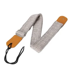 조절 가능한 자수 코튼 가죽 기타 스트랩 어쿠스틱 일렉트릭 우드 클래식 베이스 우쿨렐레용, 01 Ukulele gray