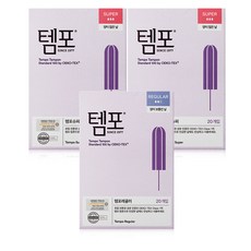 템포 슈퍼20Px2개+레귤러20Px1개, 1세트, 60개입, 멀티팩 R/S