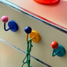 토도샵 컬러볼 마그넷 후크 3P 현관문 냉장고 자석고리