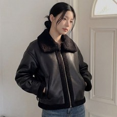 [#made]트렌디 여성 데일리 퍼 레더 무스탕