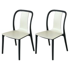 끌레르비에 카페 체어 식탁 의자, 2개, 크림화이트