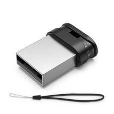 RAOYI 64GB USB 플래시 드라이브 2.0 미니 핏 메모리 스틱 울트라 슬림 엄지 드라이브 점프 지퍼 펜 드라이브(랜야드 블랙 포함), black 1 pack