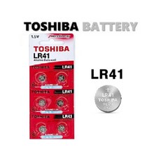 [일반우편배송] 도시바 LR41 알카라인전지 1.5V, 1개, 6개입