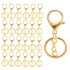 스켈 키링 열쇠고리 부자재 체인형, 20개, 골드