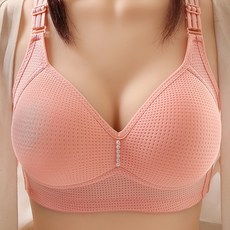 媚姿娘 嬰兒棉全網眼透氣調整型深V無鋼圈內衣
