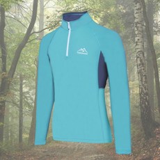 YIERSHAN 台灣製造 男女款抗UV防曬透氣排汗衫 運動登山休閒長袖 YKK拉鍊 透氣網設計