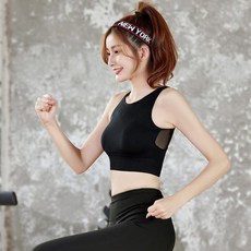 노와이어 쿨 메쉬 스포츠 브라 탑 나시