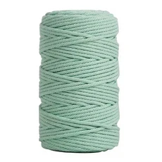 4mm x 100m Macrame 코드 솔리드 다채로운 꼬기 로프 문자열 스레드 수제 공예 액세서리 DIY 바구니 머리띠, [01] 4mm X 100M, 32 26 Mint Green
