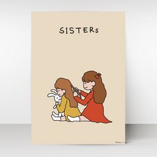 뚜뚜아트 감성 가족 포스터 We are family3, 32. sisters2