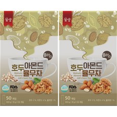 꽃샘 호두 아몬드 율무차 50T+50T (100T), 18g, 50개입, 2개
