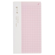 잇쇼니 넘버 노트 미니 그리드, 핑크, 1개