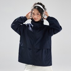 ANYOU 남녀 공용 아웃도어 커플 래쉬가드 상의 에어후드 멀티 래쉬가드 코트, 다크블루