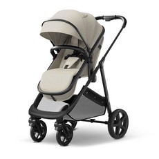 맘푸시 위즈 2 in 1 유모차 프라멧 모드 한 손 접이식 신생아부터 리버서블 시트와 대형 UP, Khaki, Stroller