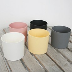 핸드메이크 포트볼 플라스틱 화기 - 미니8cm 소10cm 대12cm 특대15cm, 그레이