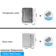 방수 접속함 IP67 - 고강도 전기 인클로저 방진 실외/실내 해양 산업용, 02 116x87x70mm, 01 Transparent cover