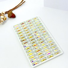 비즈라이프 쏘온스톤 직사각 크리스탈 AB, 1봉, 9-27mm